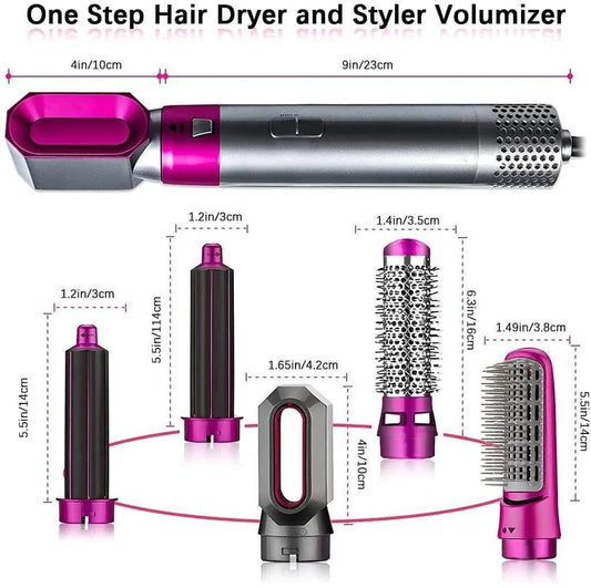 Detachable 5 in 1 Multifunctional Hair Dryer Styling Tool