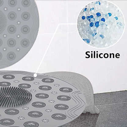 Shower Foot Cleaner, Scrubber Foot Brush Massager, Pad Non Slip Suction Cup Exfoliating Dead Skin Foot Mat for Shower (Pack of 2)